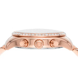 Michael Kors Lexington Chronograph Rose Gold Dial Rose Gold Steel Strap Watch for Women - MK7242 Authentic Buy Shop Now