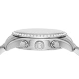 Michael Kors Lexington Chronograph White Dial Silver Steel Strap Watch For Women - MK7243 Authentic Buy Shop Now
