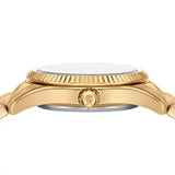 Michael Kors Lexington Three Hand Blue Dial Gold Steel Strap Watch for Women - MK4813 Authentic Buy Shop Now
