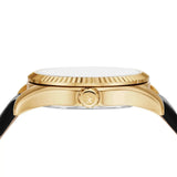 Michael Kors Lexington Black Dial Black Leather Strap Watch For Women - MK4748 Authentic Buy Shop Now