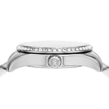 Michael Kors Lexington Lux Three Hand Mother of Pearl Silver Dial Silver Steel Strap Watch for Women - MK7445 Authentic Buy Shop Now