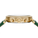 Michael Kors Parker Chronograph Green Dial Green Leather Strap Watch For Women - MK6985 Authentic Buy Shop Now