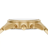 Michael Kors Ritz Chronograph Gold Dial Gold Steel Strap Watch For Women - MK7310 Authentic Buy Shop Now