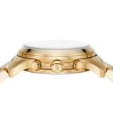 Michael Kors Runway Chronograph Gold Dial Gold Steel Strap Watch For Women - MK7323 Authentic Buy Shop Now
