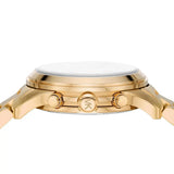 Michael Kors Runway Chronograph Blue Dial Gold Steel Strap Watch For Women - MK7353 Authentic Buy Shop Now