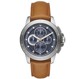Michael Kors Ryker Chronograph Analog Blue Dial Brown Leather Strap Watch For Men - MK8518 Authentic Buy Shop Now