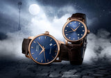 Mido Baroncelli Automatic Midnight Blue Dial Brown Leather Strap Watch For Women - M7600.3.65.8 Authentic Buy Shop Now