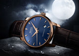 Mido Baroncelli Automatic Midnight Blue Dial Brown Leather Strap Watch For Women - M7600.3.65.8 Authentic Buy Shop Now
