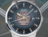 Mido Commander Automatic Gradient Blue Dial Silver Steel Strap Watch For Men - M021.407.11.411.01 Authentic Buy Shop Now