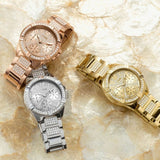 Guess Frontier Diamonds Rose Gold Dial Rose Gold Steel Strap Watch For Women - W1156L3 Authentic Buy Shop Now
