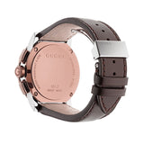 Gucci G Chrono Black Dial Brown Leather Strap Watch For Men - YA101202 Authentic Buy Shop Now