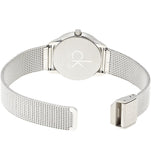 Calvin Klein Minimal Grey Dial Silver Mesh Bracelet Watch for Women - K3M53154 Authentic Buy Shop Now
