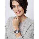 Guess Limelight Quartz Silver Dial Purple Leather Strap Watch For Women - W0775L6 Authentic Buy Shop Now