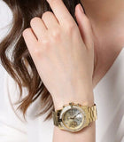 Guess Confetti Diamonds Silver Dial Gold Steel Strap Watch for Women - W0774L5 Authentic Buy Shop Now