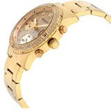 Guess Confetti Diamonds Silver Dial Gold Steel Strap Watch for Women - W0774L5 Authentic Buy Shop Now