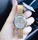 Guess Whisper Silver Dial Gold Mesh Bracelet Watch for Women - W1084L2 Authentic Buy Shop Now
