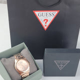 Guess G-Twist Rose Gold Dial Rose Gold Steel Strap Watch for Women - W1082L3 Authentic Buy Shop Now