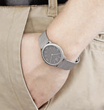 Calvin Klein Minimal Grey Dial Silver Mesh Bracelet Watch for Men - K3M51154 Authentic Buy Shop Now