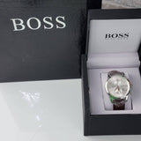 Hugo Boss Jet Chronograph Quartz Silver Dial Brown Leather Strap Watch For Men - HB1513280 Authentic Buy Shop Now