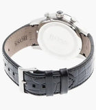 Hugo Boss Rafale Chronograph Quartz Blue Dial Black Leather Strap Watch For Men - HB1513391 Authentic Buy Shop Now
