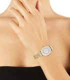 Emporio Armani Gianni T Bar White Mother of Pearl Dial Gold Steel Strap Watch For Women - AR1907 Authentic Buy Shop Now