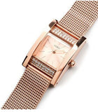 Guess Nouveau Diamonds Rose Gold Dial Rose Gold Mesh Bracelet Watch for Women - W0127L3 Authentic Buy Shop Now