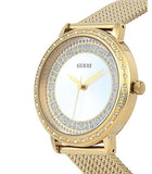 Guess Willow Two Tine Dial Gold Mesh Bracelet Watch For Women - W0836L3 Authentic Buy Shop Now