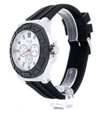 Guess Force Analog Quartz White Dial Black Rubber Strap Watch For Men - W0674G3 Authentic Buy Shop Now