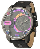 Diesel Badass Chronograph Anthracite Dial Black Leather Strap Watch For Men - DZ7270 Authentic Buy Shop Now