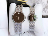 Movado Veturi Quartz Black Dial Silver Steel Strap Watch for Women - 0606338 Authentic Buy Shop Now
