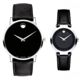 Movado Museum Classic Black Dial Black Leather Strap Watch for Men - 0607194 Authentic Buy Shop Now