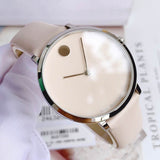 Movado Museum 70th Anniversary Special Edition White Dial White Leather Strap Watch For Women - 0607139 Authentic Buy Shop Now