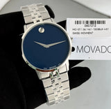 Movado Museum Classic Blue Dial Silver Steel Strap Watch for Men - 0607212 Authentic Buy Shop Now