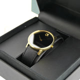 Movado Museum Classic Quartz Black Dial Black Leather Strap Watch for Men - 0607195 Authentic Buy Shop Now