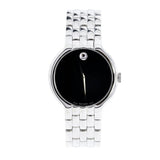 Movado Classic Quartz Black Dial Silver Steel Strap Watch for Men - 0606337 Authentic Buy Shop Now