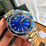 Movado Series 800 Blue Dial Two Tone Steel Strap Watch for Men - 2600149 Authentic Buy Shop Now