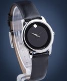 Movado Museum Classic Black Dial Black Leather Strap Watch For Women - 0606503 Authentic Buy Shop Now
