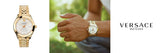 Versace Hellenyium Analog White Dial Gold Steel Strap Watch for Men - VEVK00720 Authentic Buy Shop Now