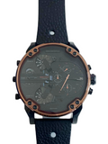 Diesel Mr Daddy 2.0 Chronograph Black Dial Black Steel Strap Watch For Men - DZ7400 Authentic Buy Shop Now