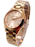 Michael Kors Mini Slim Runway Rose Gold Dial Rose Gold Steel Strap Watch For Women - MK3457 Authentic Buy Shop Now