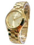 Michael Kors Slim Runway Gold Dial Gold Steel Strap Watch For Women - MK3456 Authentic Buy Shop Now