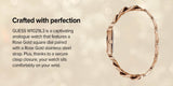 Guess Vanity Rose Gold Dial Rose Gold Steel Strap Watch for Women - W1029L3 Authentic Buy Shop Now