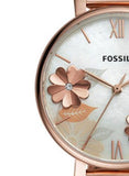 Fossil Jacqueline Three-Hand White Dial Rose Gold Mesh Bracelet Watch for Women - ES4534 Authentic Buy Shop Now