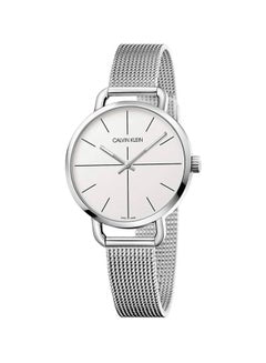 Calvin Klein Even White Dial Silver Mesh Bracelet Watch for Women - K7B23126 Authentic Buy Shop Now