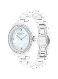 Coach Preston Mother of Pearl Dial White Steel Strap Watch for Women - 14503661 Authentic Buy Shop Now