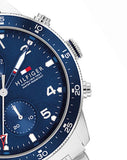 Tommy Hilfiger Jimmy Chronograph Quartz Blue Dial Silver Steel Strap Watch For Men - 1791949 Authentic Buy Shop Now