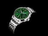 Breitling Premier B01 Chronograph 42 Green Dial Silver Steel Strap Watch for Men - AB0145371L1A1 Authentic Buy Shop Now