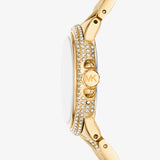Michael Kors Camile Analog White Dial Gold Steel Strap Watch for Women - MK4801 Authentic Buy Shop Now