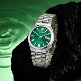 Citizen Tsuyosa Automatic Green Dial Silver Steel Strap Watch For Men - NJ0150-81X Authentic Buy Shop Now