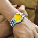Citizen Tsuyosa Automatic Yellow Dial Silver Steel Strap Watch for Men - NJ0150-81Z Authentic Buy Shop Now